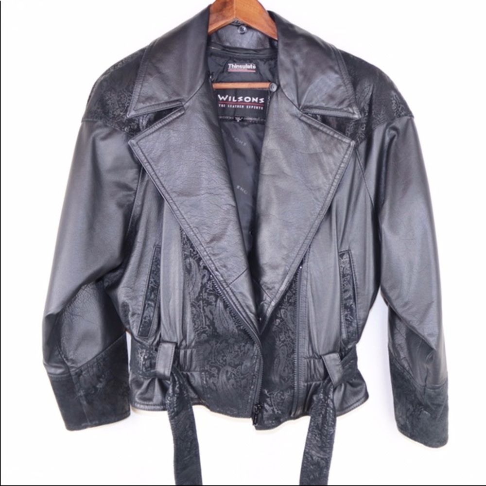 Wilsons Paisley leather jacket thinsulate